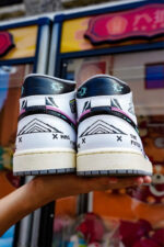 [Custom Cyber Cotton Candy] Jordan Air Jordan 1 Mid Unisex Skateboarding Shoes - Image 16