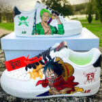 [Custom One piece Luffy vs Zoro] Air Force 1 Skateboarding Shoes Unisex