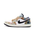 [Custom Doomsday Battleground] Air Jordan Low - Top Skateboarding Shoes Unisex Faded Color Denim Style - Image 2