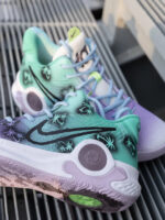 [Custom Green and purple coconut tree A]  KD Trey 5 IX Vintage Basketball Shoes Unisex - Image 10