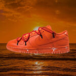 [Custom Aging signal orange]  Dunk Skateboarding Shoes Men Low-top Orange