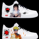 [Custom Naruto Vs Sasuke] Air Force 1 Skateboarding Shoes Unisex