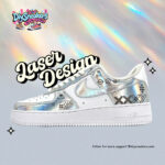 [Custom Reprinted Glow-In-The-Dark Video Game 2D Style]  Air Force 1 Skateboarding Shoes  Unisex Men Low-Top White