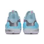 [Blue and pink Color, Scheme Ink Pplattered Old Style] Custom Street LiNing Basketball Shoes Unisex - Image 5