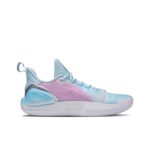 [Blue and pink Color, Scheme Ink Pplattered Old Style] Custom Street LiNing Basketball Shoes Unisex - Image 3