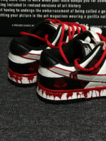 [Custom Male Shadow cult]  Dunk Skateboarding Shoes Unisex Low-top Silver/White - Image 6