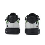 [Custom Love and peace] Air Force 1 Skateboarding Shoes Unisex Gray/Black - Image 3