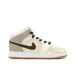 [Custom Warm Winter - Romantic Fireworks] Jordan Air Jordan 1 High Top Female Skateboarding Shoes Khaki Color - Image 3