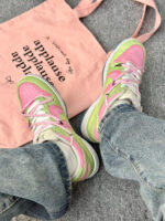 [Custom Alligator Cookies] Dunk Low Skateboarding Shoes Unisex Green/Pink - Image 9