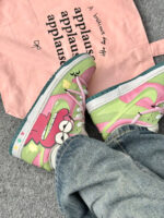[Custom Alligator Cookies] Dunk Low Skateboarding Shoes Unisex Green/Pink - Image 11