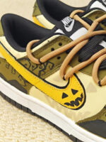 [Custom Mistblack Cat] Dunk Skateboarding Shoes Unisex Low-top Green - Image 9
