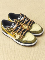 [Custom Mistblack Cat] Dunk Skateboarding Shoes Unisex Low-top Green - Image 6