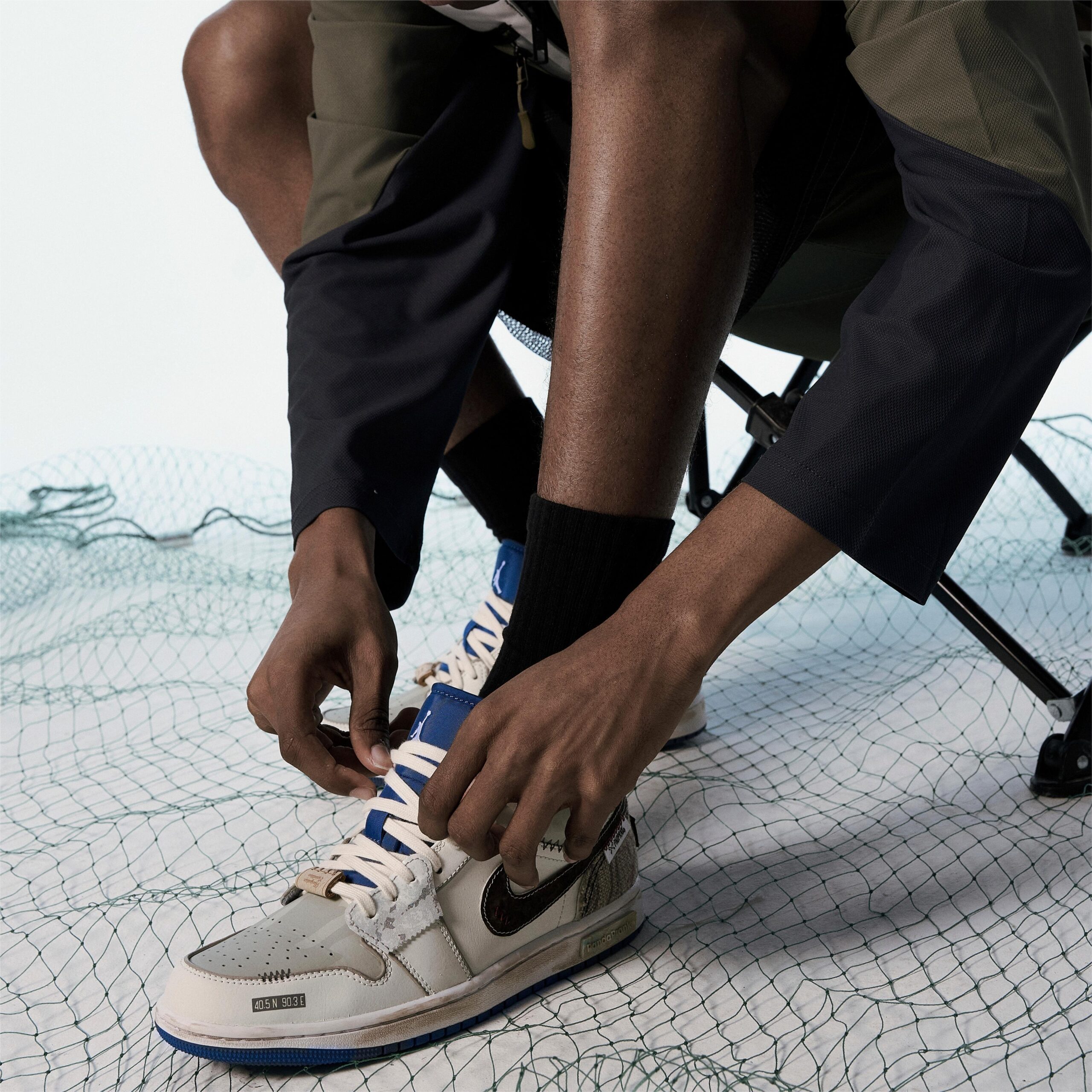 66.jpg Treading the Waves - Men's Jordan 1 Low Custom - Image 1