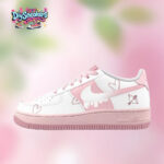 [Custom Female AF Heart Arrow]  Air Force 1 Skateboarding Shoes Women's Low-top White/pink - Image 2