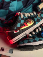 [Custom Demon Slayer - Tanjiro] Air Jordan 1 High Top Unisex Skateboarding Shoes Green/Black - Image 11