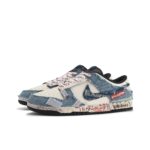 [Custom Patched Rebel] Dunk Low Skateboard Shoes Unisex Denim Style - Image 3