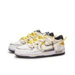 [Custom Lightning Planet] Dunk Low Skateboard Shoes Unisex Yellow - Image 2