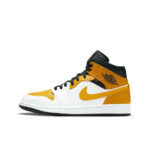 [Custom Cyber Cotton Candy] Jordan Air Jordan 1 Mid Unisex Skateboarding Shoes - Image 14