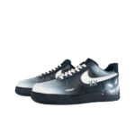 [Customized Devilish Smile] Air Force 1 Low-top Shoes Hand-drawn Unisex Black/White - Image 4