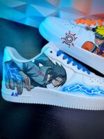 [Custom Naruto Vs sasuke] Air Force 1 Skateboarding Shoes Unisex - Image 2
