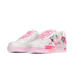 [Custom Fluorescent Graffiti] Air Force 1 Skateboarding Shoes Unisex Pink/Gray - Image 2