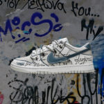 [Custom A line of starry wishes]  Dunk Skateboarding Shoes Men Low-top Black