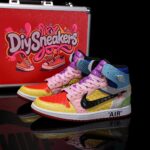[Custom Ten-Color Patchwork - Python Skin] Air Jordan High - Top Skateboarding Shoes Unisex - Image 8