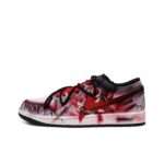 [Custom Monster Slayer] Jordan Skateboarding Shoes Unisex Low-top Gray/Red - Image 2