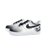 [Customized Devilish Smile] Air Force 1 Low-top Shoes Hand-drawn Unisex Black/White - Image 5