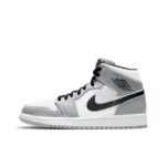 [Custom Shadow of the Night] Air Jordan 1 High Top Unisex Skateboarding Shoes Gray/Pink - Image 5