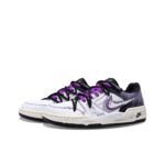 [Custom Backlit Flight] Full Force Purple Ink Graffiti Skateboarding Shoes Unisex - Image 2