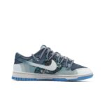 [Custom Marine Conservation: Marine Plankton] Dunk Low Skateboard Shoes Unisex Blue - Image 4
