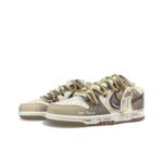 [Custom Bear Biscuit] Dunk Skateboarding Shoes Unisex Graffiti Brown - Image 2