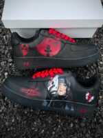 [Custom Itachi Black] Air Force 1 Skateboarding Shoes Unisex