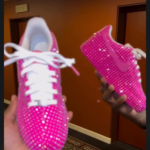 Custom Pink Diamonds Sneakers
