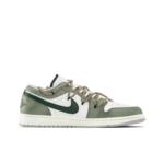 [Custom Bamboo Forest]Air Jordan 1 Skateboarding Shoes Unisex Green - Image 3
