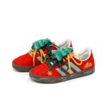 [Custom Glistening Cedar] VL COURT 2.0 Low Top Skate Shoes Unisex Christmas Collection - Image 2