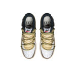 [Custom Retro Mocha] Court Vision 1 Low Skateboard Shoes Unisex Distressed Style Brown/Yellow - Image 4
