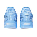 [Custom Blue And Pink Stucco Cashew Nut Flower] Air Force 1 Skateboarding Shoes Unisex - Image 4