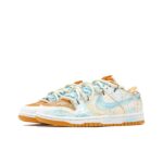 [Custom Orange Beach] Dunk Skateboarding Shoes Unisex Orange/Blue - Image 2