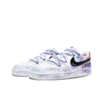 [Custom Fantasy Secret Realm] Court Vision Low Skateboard Shoes Unisex Graffiti Purple/White - Image 2