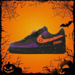 [Custom Ghost Party] Air Force 1 Low Skateboarding Shoes Unisex Black/Purple