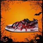 [Custom Monster Slayer] Jordan Skateboarding Shoes Unisex Low-top Gray/Red