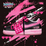 [Custom Sweet love heart]  Air Force 1 Low White Pink GS 2022 - Image 2