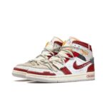 [Custom Trendy Deconstructed] Jordan Air Jordan 1 Mid Skateboarding Shoes Unisex - Image 9