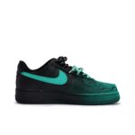 [Custom Graffiti Hand-Painted Floral Pattern Black Tiffany] Air Force 1 Skateboarding Shoes Unisex - Image 2