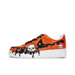 [Customized Hand-painted Graveyard Shadows] Air Force 1 Low-top Shoes Unisex Halloween Series Orange - Image 3