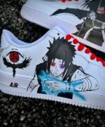 [Custom Sasuke Uchiha] Air Force 1 Skateboarding Shoes Unisex - Image 2