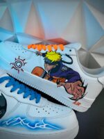 [Custom Naruto Vs sasuke] Air Force 1 Skateboarding Shoes Unisex - Image 3