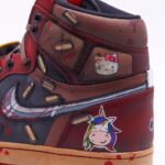 [Customized Deadpool] Air Jordan 1 High Top Shoes Hand-drawn Unisex - Image 5